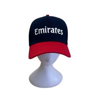 Emirates Navy & Red Mesh Back Trucker Hat Adjustable Snapback